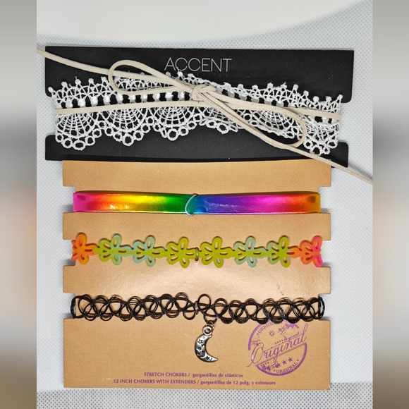 Women's Stretch Chokers (4 PCs) - Picture 1 of 4